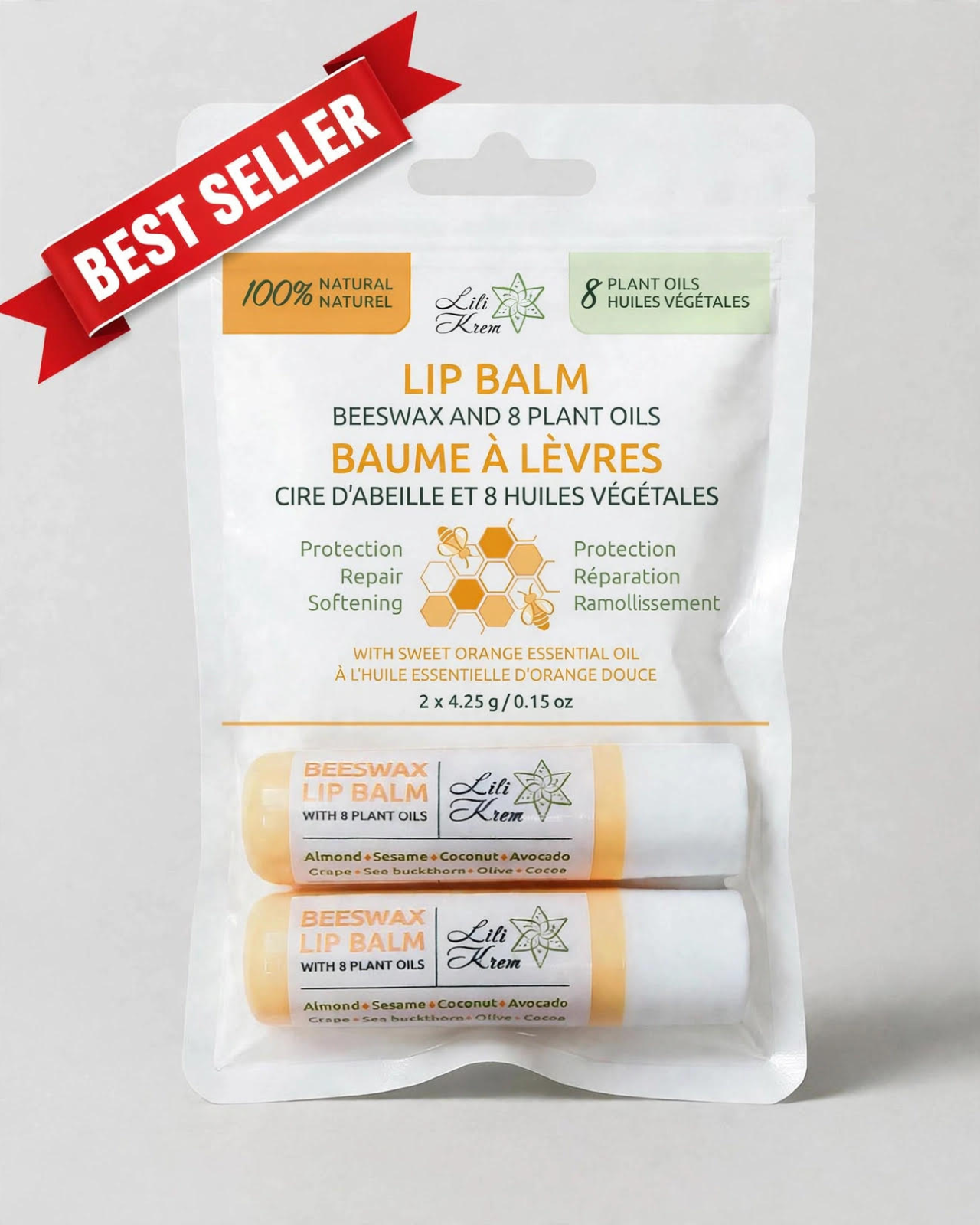 Lip Balm Beeswax And 8 Plant Oils